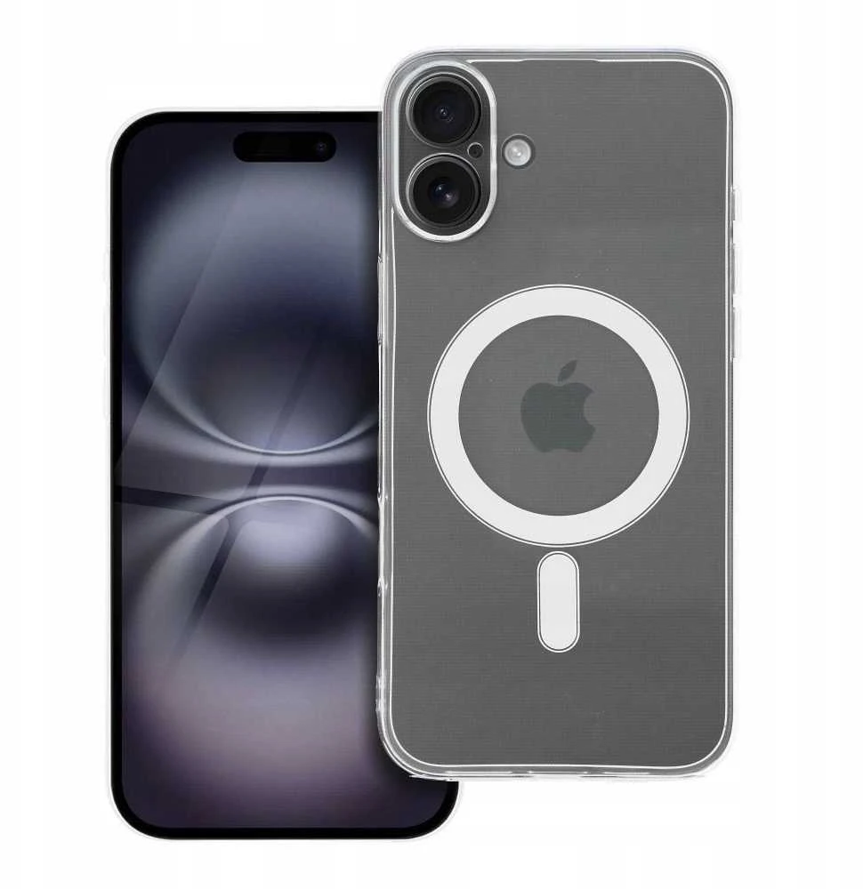 Oem Originalus „iPhone 16 PLUS“ dėklas, skaidrus, 2 mm „Mag“ dangtelis, suderinamas su „MagSafe“ (fotoaparato apsauga), permatomas