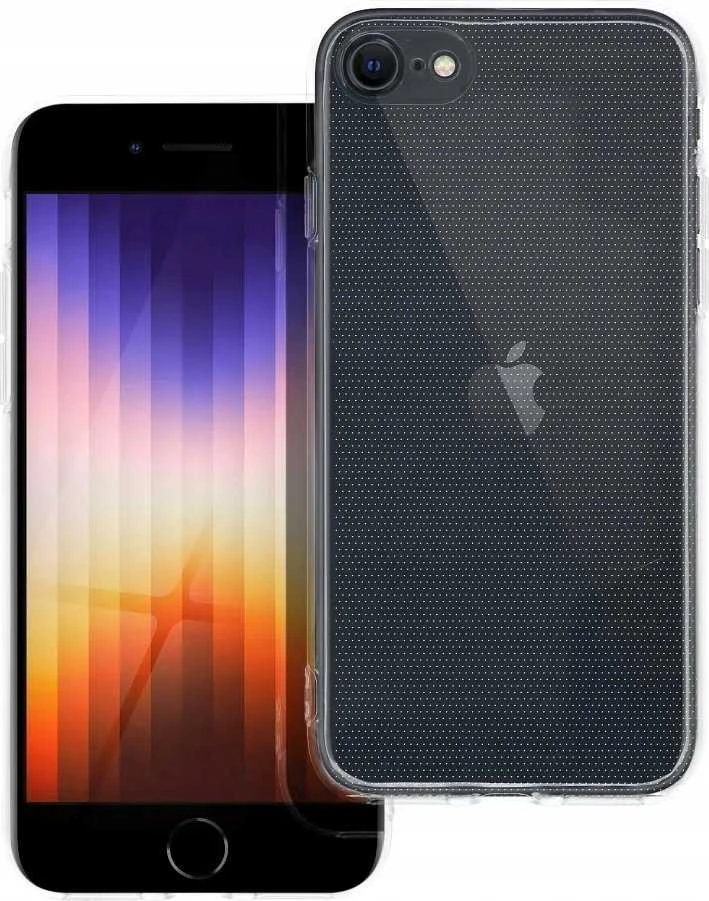 Oem Originalus „iPhone 7 / 8 / SE 2020 / SE 2022“ dėklas, skaidrus (2 mm, apsauga nuo kameros), permatomas