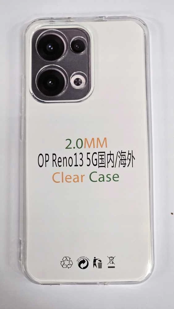 Oem Originalus Oppo Reno 13 skaidrus dėklas (2 mm, apsaugantis kamerą), skaidrus