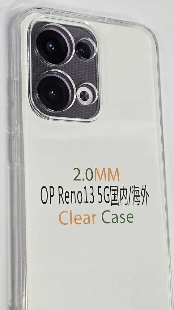 Oem Originalus Oppo Reno 13 skaidrus dėklas (2 mm, apsaugantis kamerą), skaidrus