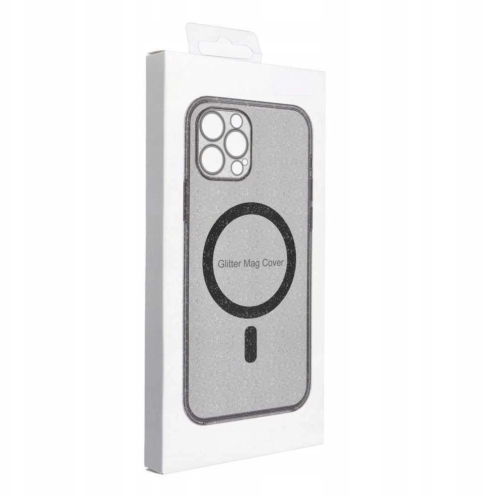 Oem Originalus „iPhone 16“ skaidrus „Mag“ dėklas – blizgučiai (STR / APSAUGA NUO FOTOAPAROS), suderinamas su „MagSafe“ rausvais blizgučiais