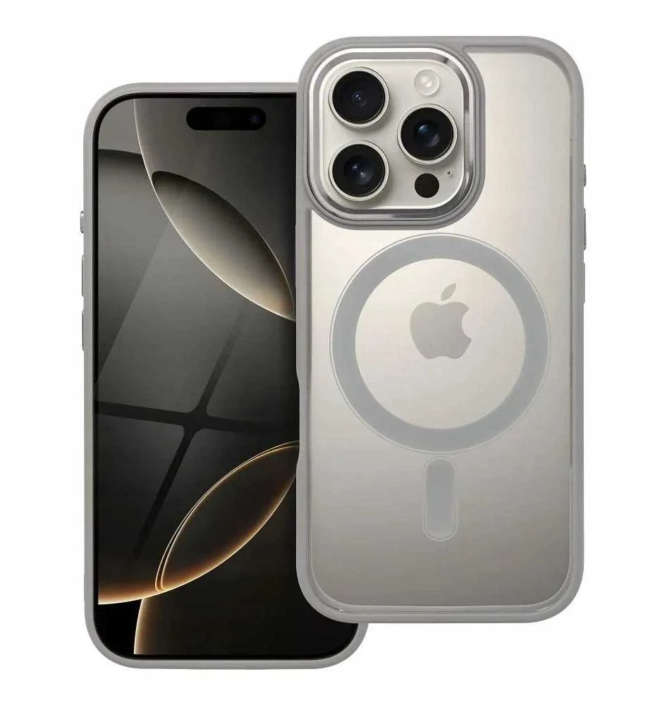 Oem Originalus „iPhone 16 PRO“ „Color Edge Mag Cover“ dėklas, suderinamas su „MagSafe“ ir titano pilkos spalvos
