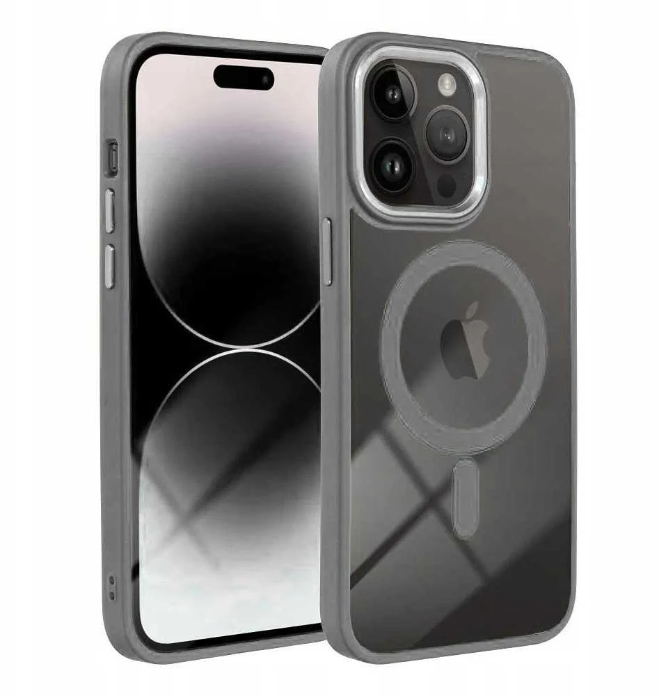 Oem Originalus „iPhone 16 PRO“ „Color Edge Mag Cover“ dėklas, suderinamas su „MagSafe“ ir titano pilkos spalvos