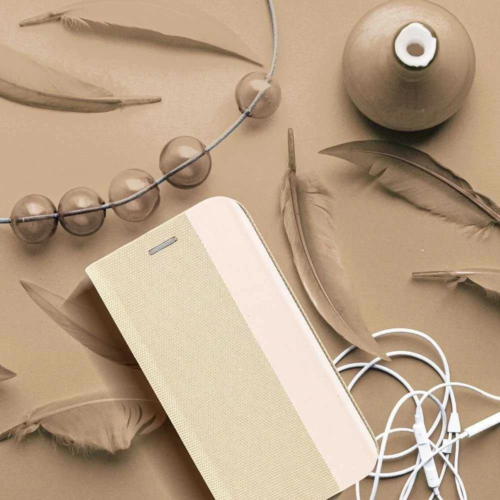Oem SENSITIVE Book dėklas skirtas Xiaomi Redmi Note 14 PRO 4G aukso spalvos