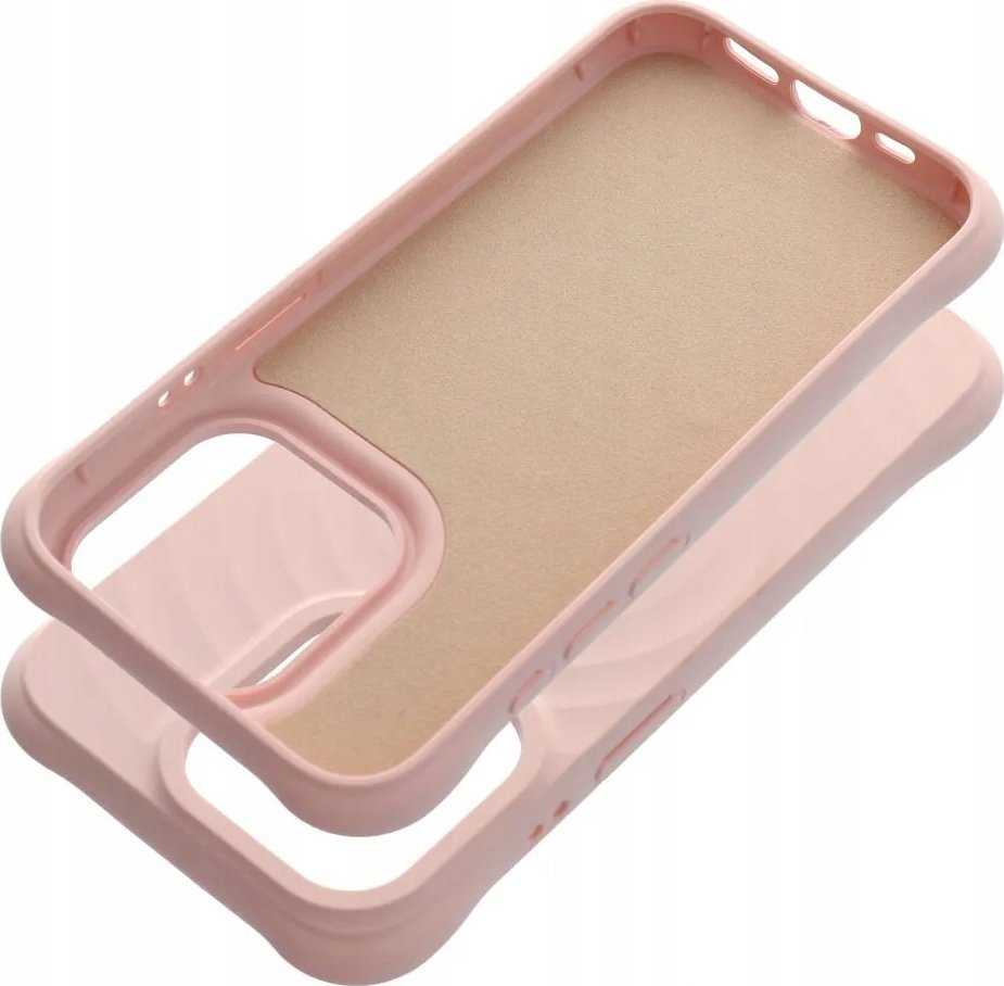 Oem dėklas, skirtas iPhone 15 PRO, silikoninis Zephyr Mag dėklas, suderinamas su MagSafe, rožinis