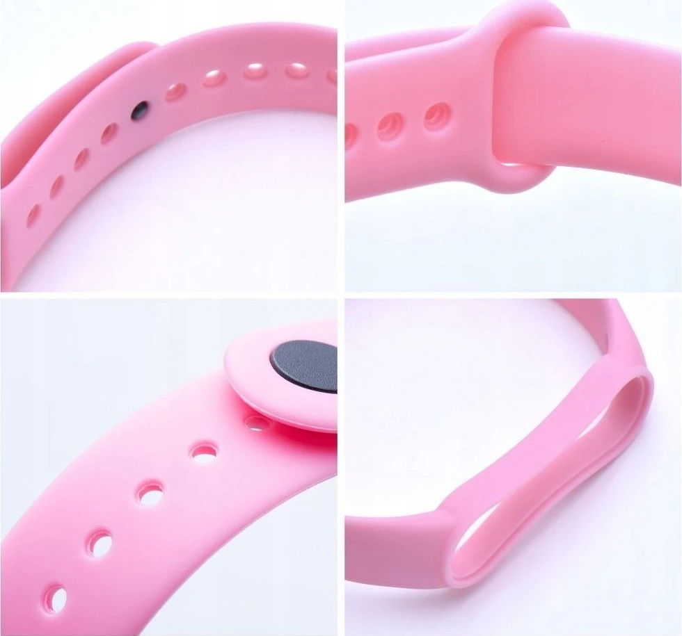 Oem Silicone apyrankė for XIAOMI Mi Band 5 / 6 / 7 pink (37)