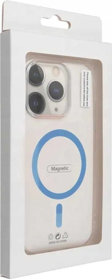 Oem Drop Glue Colorful Ring Mag dėklas suderinamas su MagSafe skirtas Samsung Galaxy S25 PLUS mėlynos spalvos