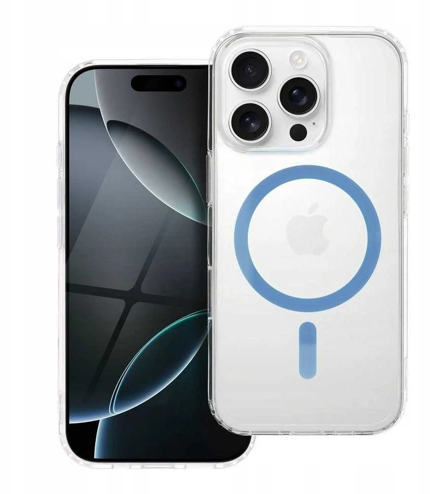 Oem Drop Glue Colorful Ring Mag dėklas suderinamas su MagSafe skirtas Samsung Galaxy A16 mėlynos spalvos