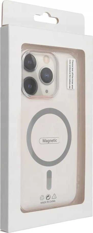 OEM dėklas, skirtas „iPhone 11“ lašeliniam klijui, spalvingas žiedinis Mag dangtelis, suderinamas su „MagSafe“ pilka spalva