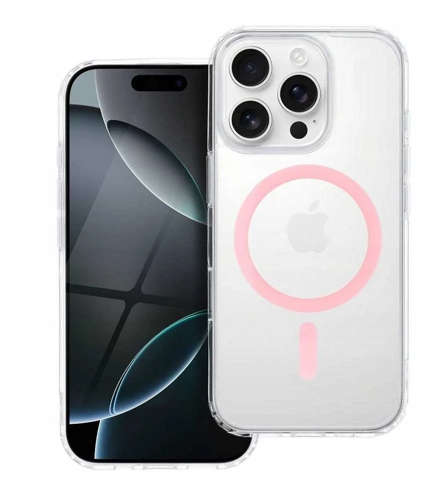 OEM dėklas, skirtas iPhone 13 MINI, „Drop Glue“ spalvotas žiedinis Mag dėklas, suderinamas su „MagSafe“, rožinis