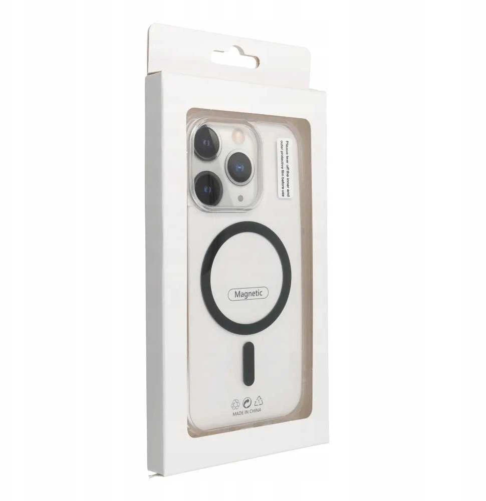 OEM dėklas, skirtas „iPhone 14 PRO“ „Drop Glue“ spalvotas žiedinis Mag dangtelis, suderinamas su „MagSafe“ juodas
