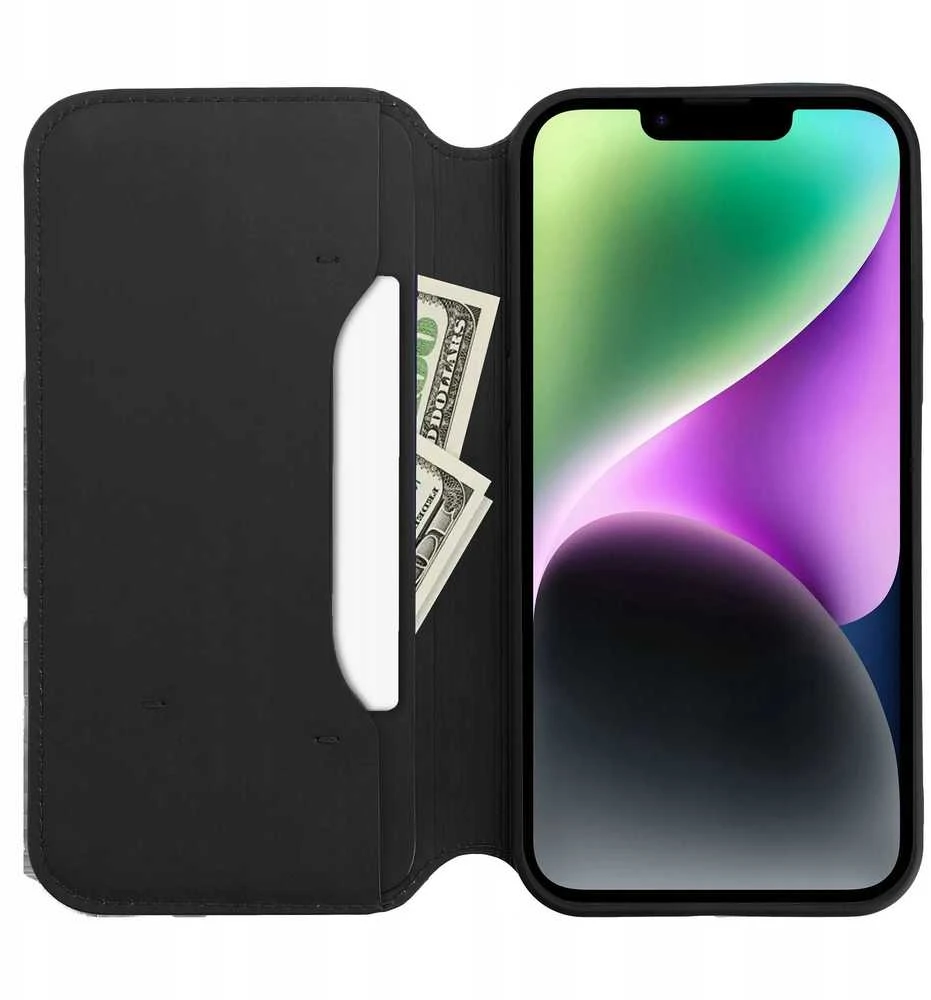 Oem DUAL POCKET Book dėklas skirtas Samsung Galaxy S25 Plus juodos spalvos