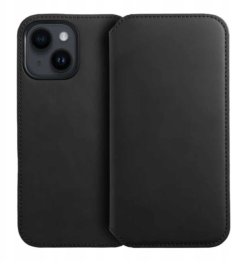 Oem DUAL POCKET Book dėklas skirtas Samsung Galaxy S25 Plus juodos spalvos