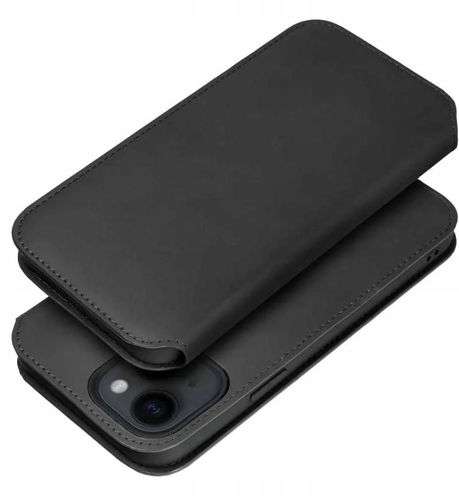 Oem DUAL POCKET Book dėklas skirtas Samsung Galaxy S25 Plus juodos spalvos