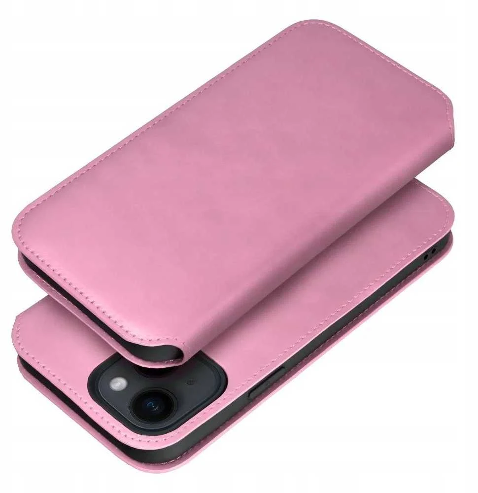 Oem DUAL POCKET Book dėklas skirtas Samsung Galaxy S24 FE rožinės spalvos