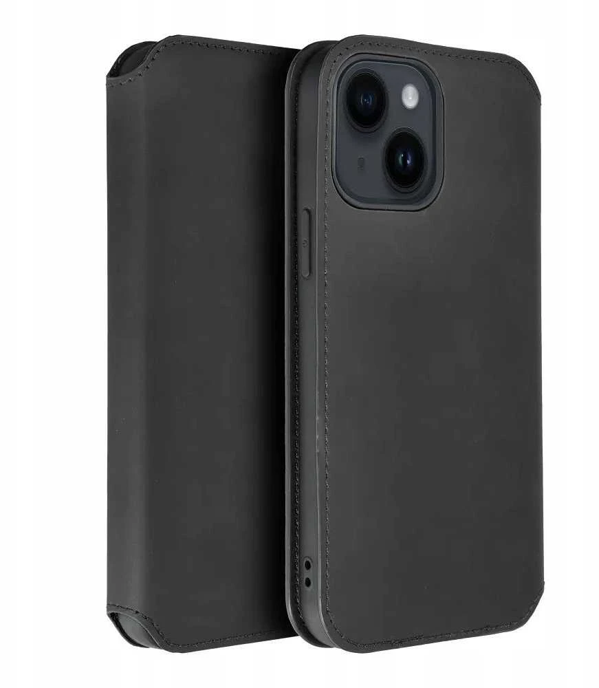 Oem DUAL POCKET Book dėklas skirtas Samsung Galaxy S25 Plus juodos spalvos