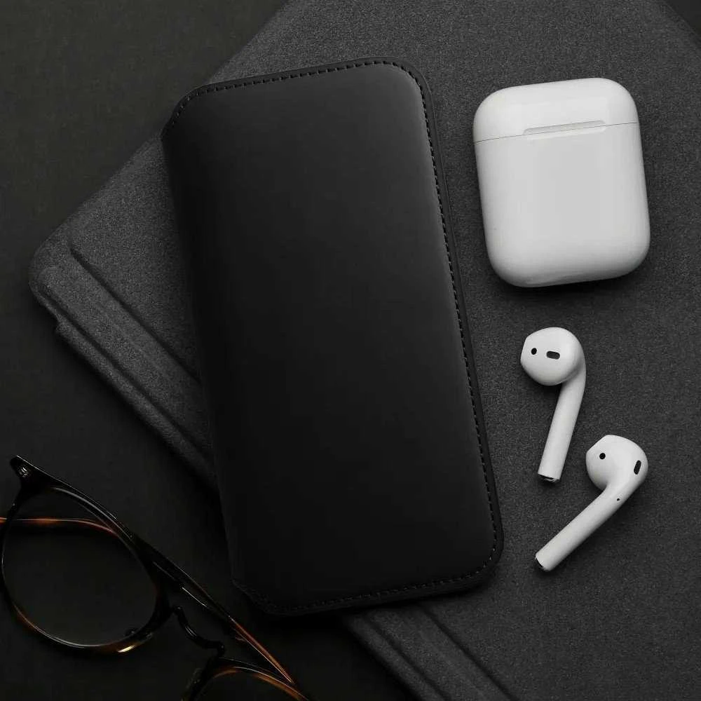 Oem DUAL POCKET Book dėklas skirtas Samsung Galaxy S25 Plus juodos spalvos