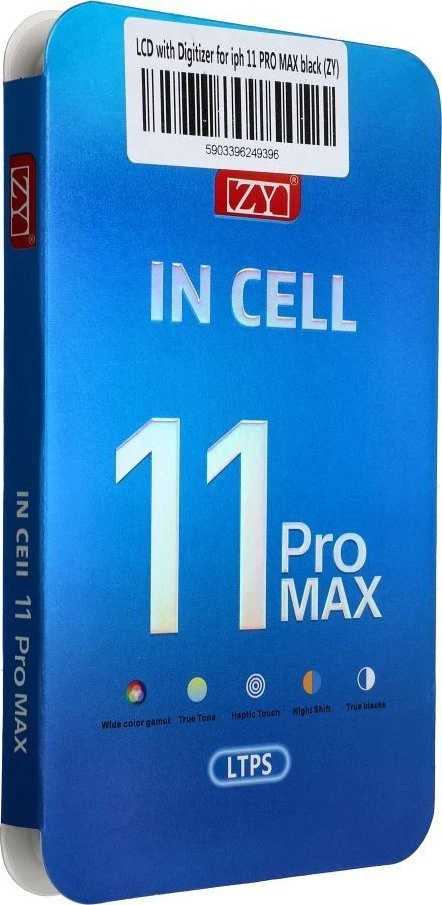 LCD ekranas iPhone 11 Pro Max su skaitmeniniu keitikliu, juodas (ZY-LTPS), perkeliamas IC