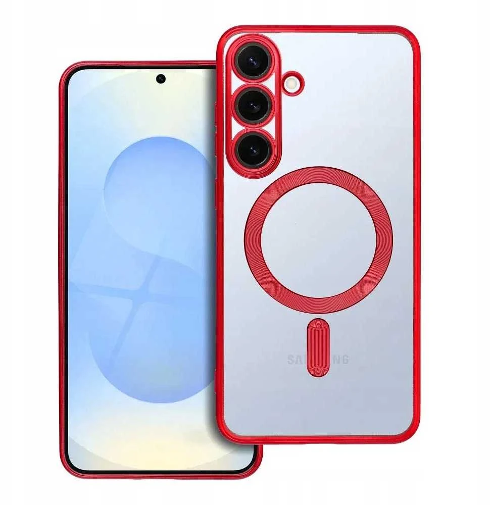 Oem ELECTRO MAG COVER dėklas suderinamas su MagSafe skirtas Samsung Galaxy S25 Plus red