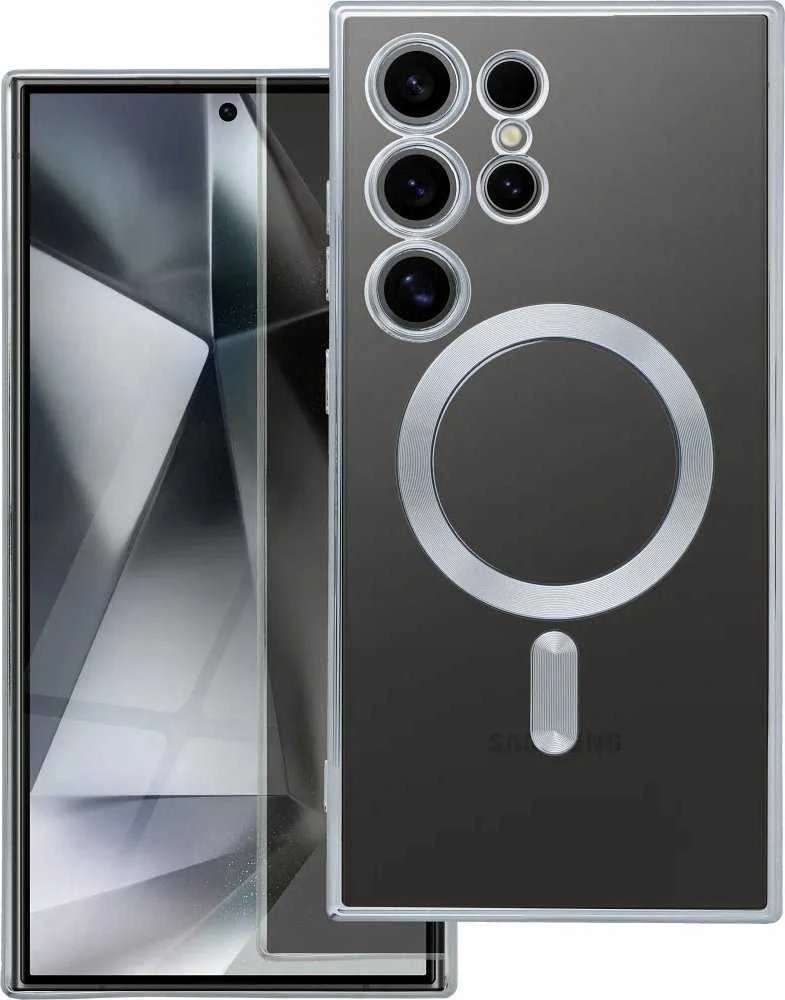 Oem ELECTRO MAG COVER dėklas suderinamas su MagSafe skirtas Samsung Galaxy A56 sidabro spalvos