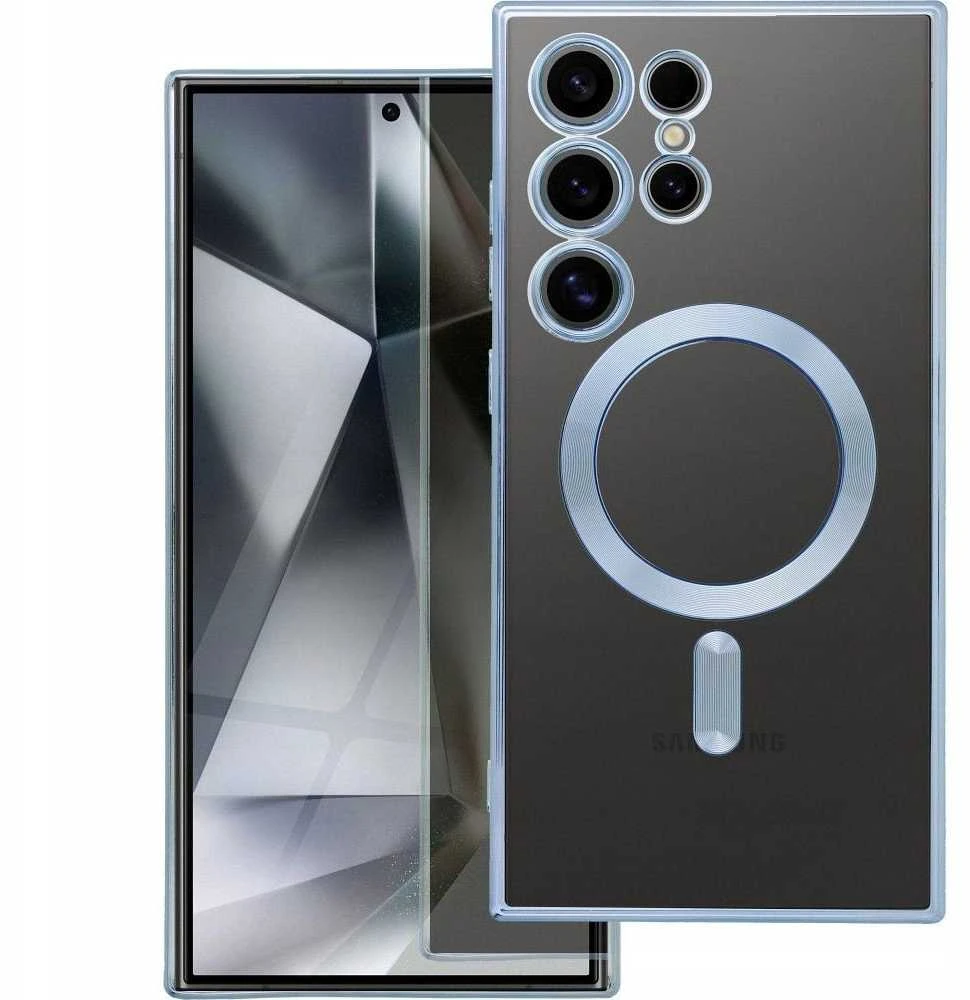 Oem ELECTRO MAG COVER dėklas suderinamas su MagSafe skirtas Samsung Galaxy S25 Plus mėlynos spalvos