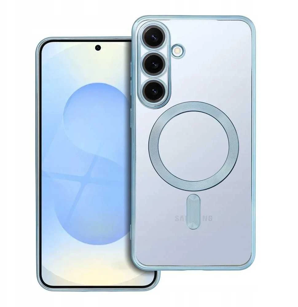 Oem ELECTRO MAG COVER dėklas suderinamas su MagSafe skirtas Samsung Galaxy S25 Plus mėlynos spalvos