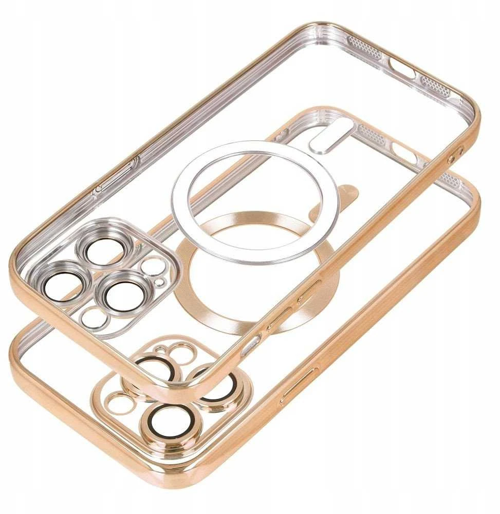 Oem ELECTRO MAG COVER dėklas suderinamas su MagSafe skirtas Samsung Galaxy S25 Ultra aukso spalvos