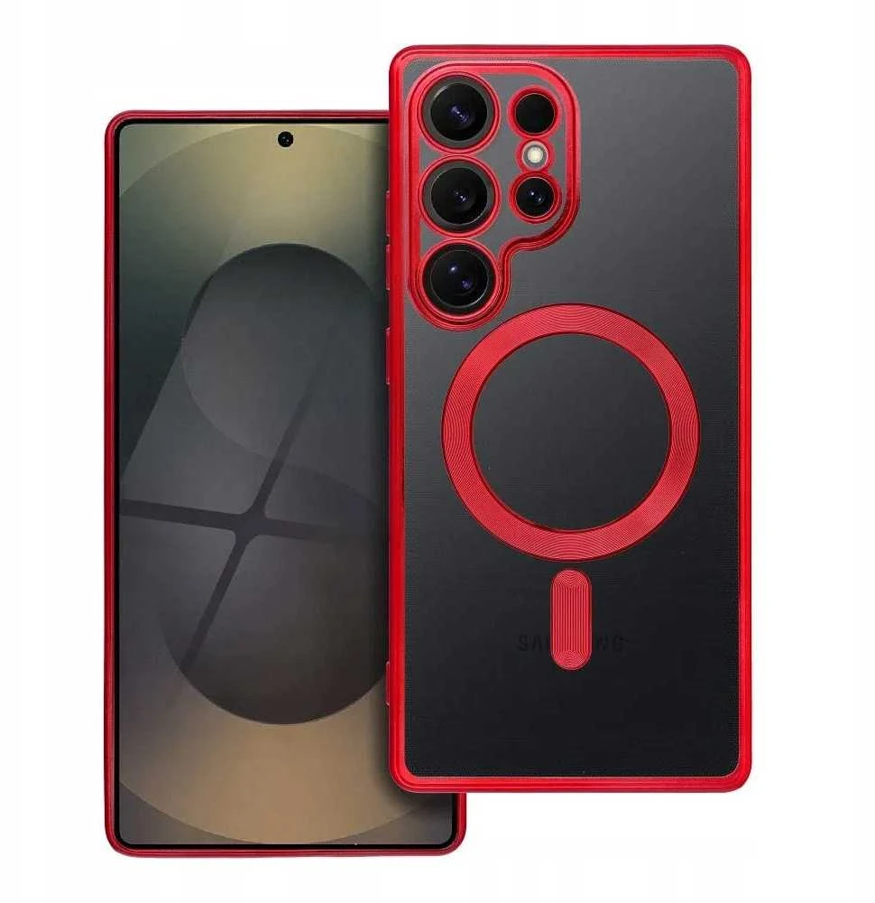 Oem ELECTRO MAG COVER dėklas suderinamas su MagSafe skirtas Samsung Galaxy S25 Ultra red