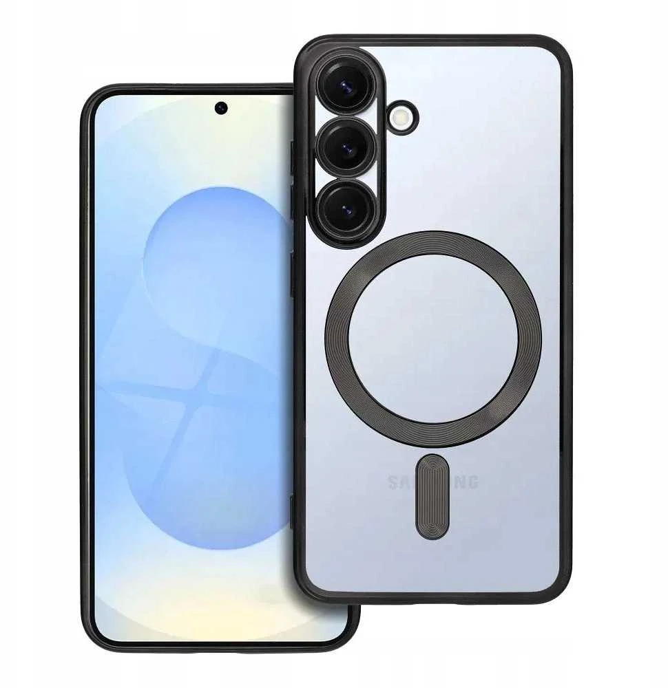 Oem ELECTRO MAG COVER dėklas suderinamas su MagSafe skirtas Samsung Galaxy S25 juodos spalvos