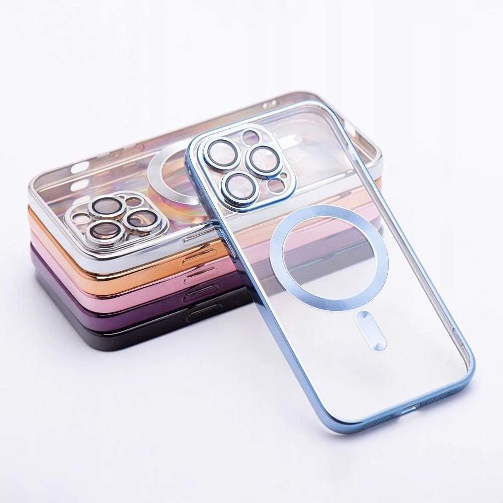 Oem ELECTRO MAG COVER dėklas suderinamas su MagSafe skirtas Samsung Galaxy S25 Edge mėlynas