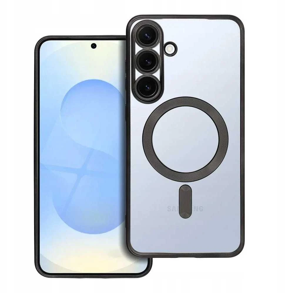 Oem ELECTRO MAG COVER dėklas suderinamas su MagSafe skirtas Samsung Galaxy S25 Plus juodos spalvos