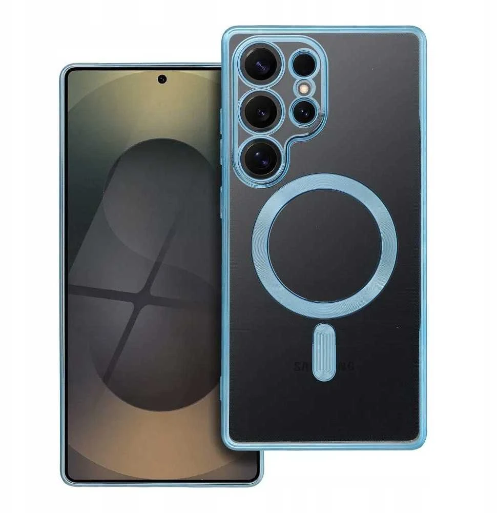 Oem ELECTRO MAG COVER dėklas suderinamas su MagSafe skirtas Samsung Galaxy S25 Ultra mėlynos spalvos