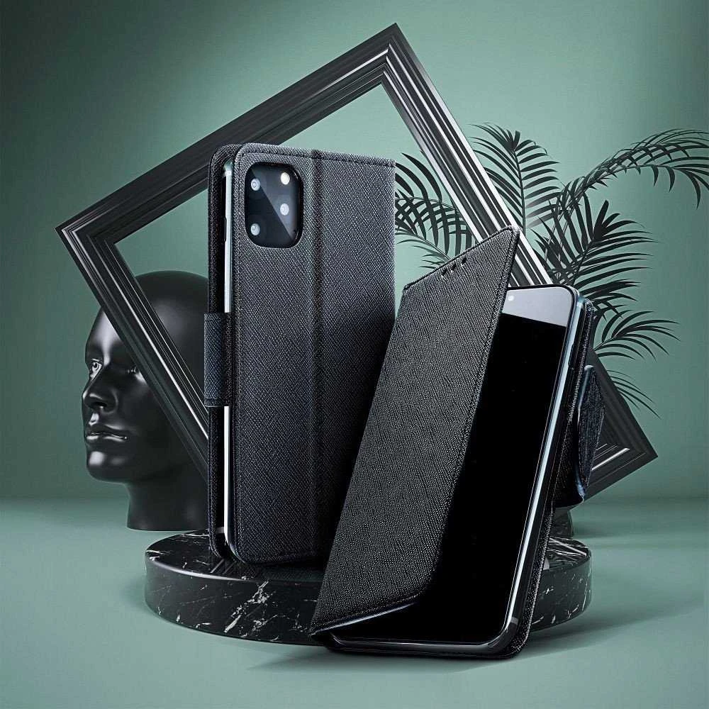 Oem FANCY Book dėklas skirtas Xiaomi Redmi Note 14 Pro 5G / 14 Pro Plus 5G juodos spalvos
