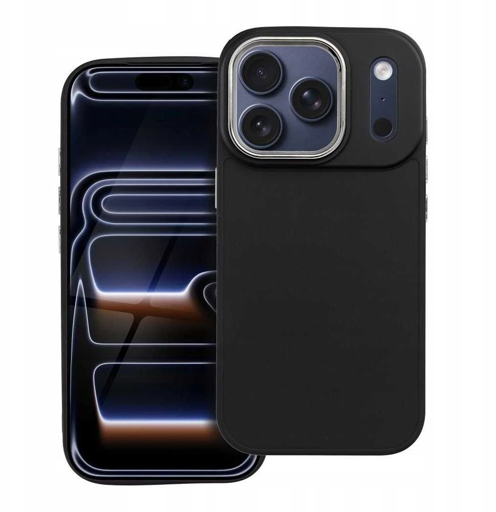 Dėklas Oem Case for iPhone 17 Pro / 18 Pro (low camera edge) Frame juodas