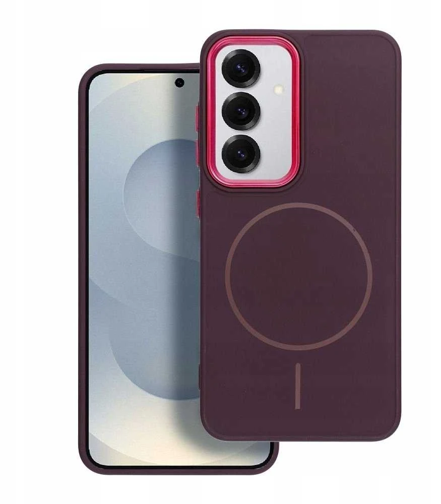 OEM dėklas, skirtas iPhone 17 Frame Mag Cover, suderinamas su MagSafe violetine