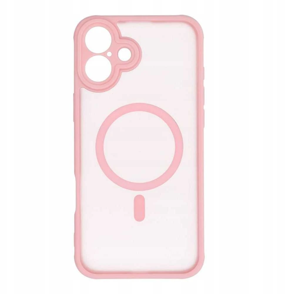 Oem Originalus „iPhone 16 PLUS“ matinis „Mag“ dėklas, suderinamas su „MagSafe“, šviesiai rožinis
