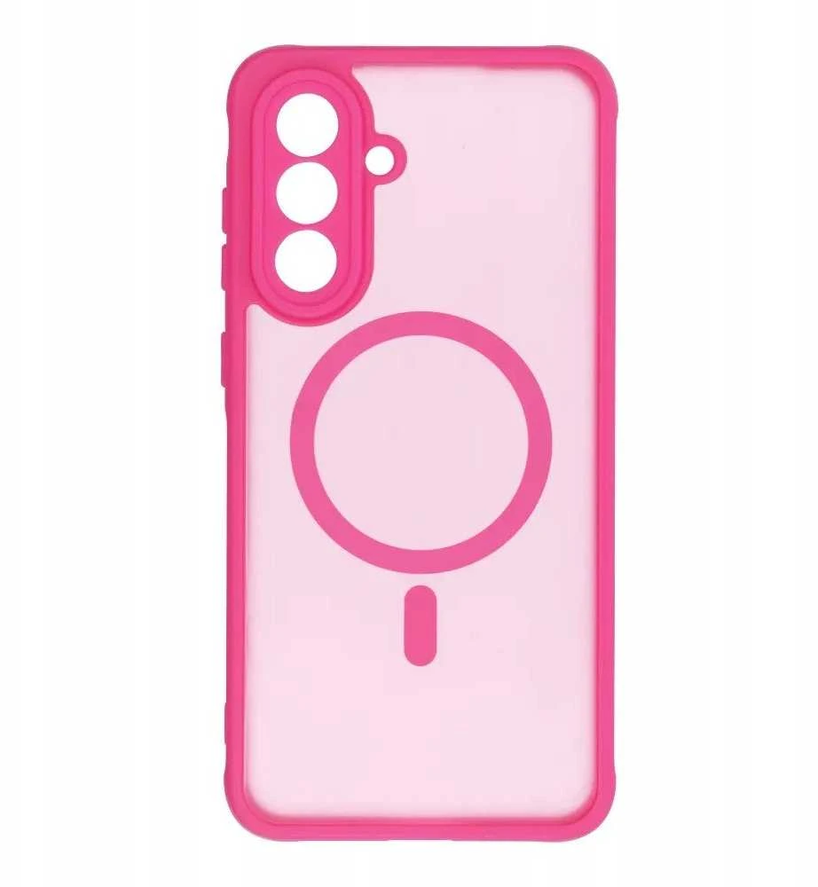 Oem FULL MATTE MAG COVER dėklas suderinamas su MagSafe skirtas Samsung Galaxy S25 Plus rožinės spalvos