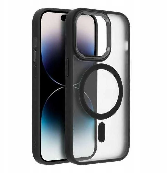 Oem FULL MATTE MAG COVER dėklas suderinamas su MagSafe skirtas Samsung Galaxy S25 Ultra juodos spalvos