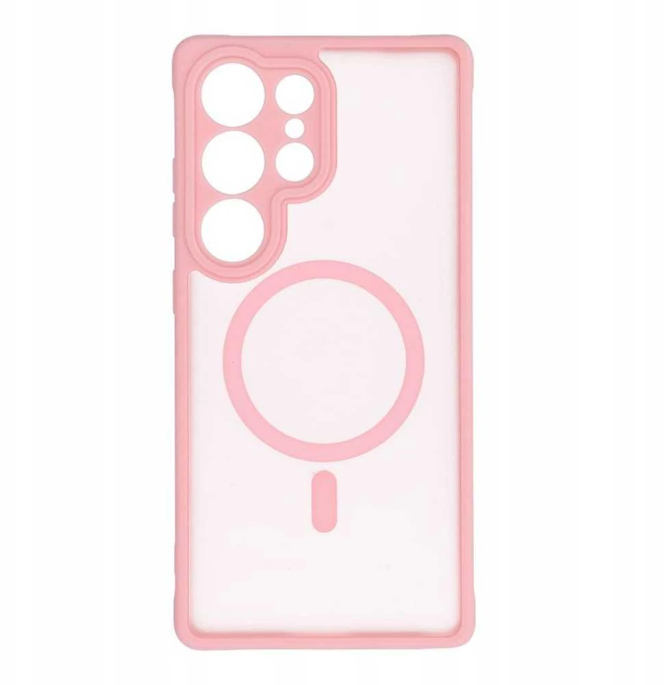 Oem FULL MATTE MAG COVER dėklas suderinamas su MagSafe skirtas Samsung Galaxy A56 rožinės spalvos