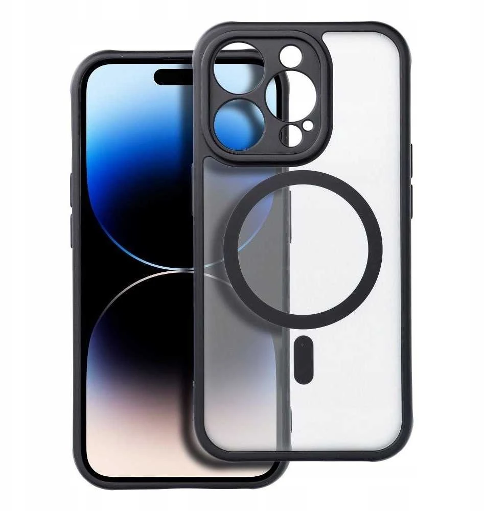 Oem FULL MATTE MAG COVER dėklas suderinamas su MagSafe skirtas Xiaomi Redmi Note 14 4G juodos spalvos