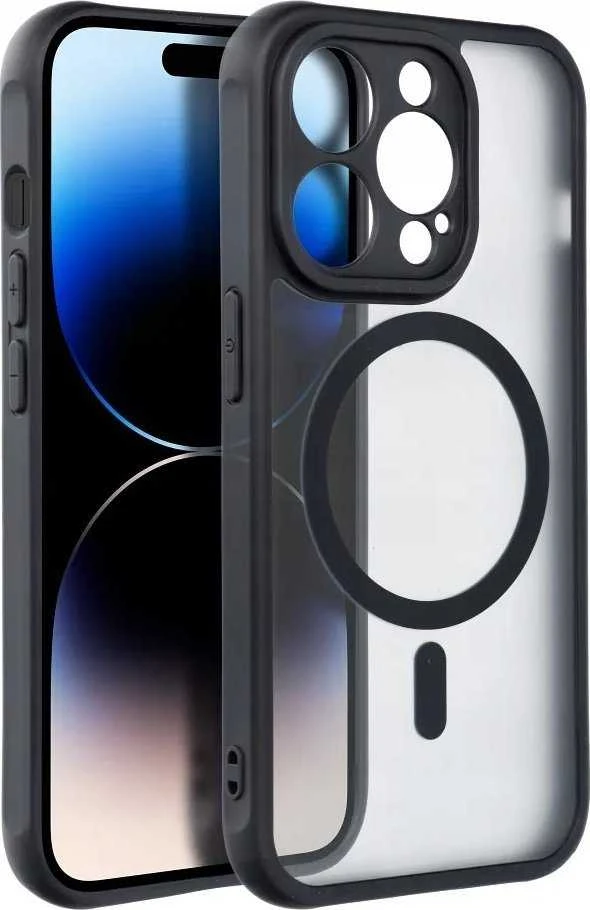Oem FULL MATTE MAG COVER dėklas suderinamas su MagSafe skirtas Xiaomi Redmi Note 13 PRO 5G juodos spalvos