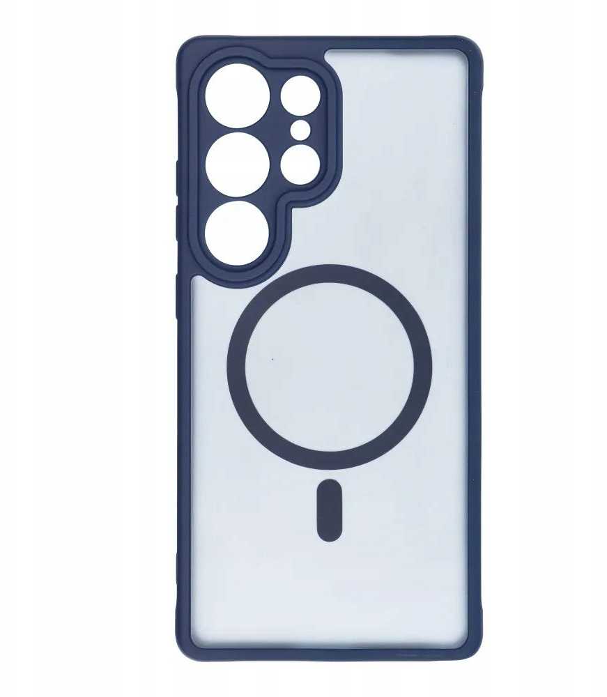 Oem FULL MATTE MAG COVER dėklas suderinamas su MagSafe skirtas Samsung Galaxy S25 mėlynos spalvos