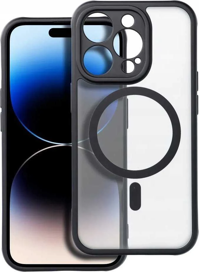 Oem FULL MATTE MAG COVER dėklas suderinamas su MagSafe skirtas Xiaomi Redmi Note 13 PRO 5G juodos spalvos