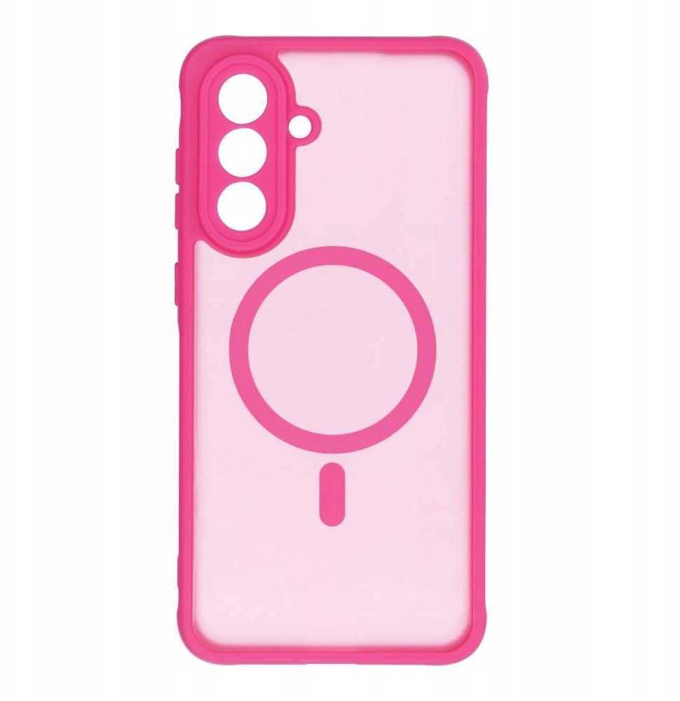 Oem FULL MATTE MAG COVER dėklas suderinamas su MagSafe skirtas Samsung Galaxy A56 rožinės spalvos