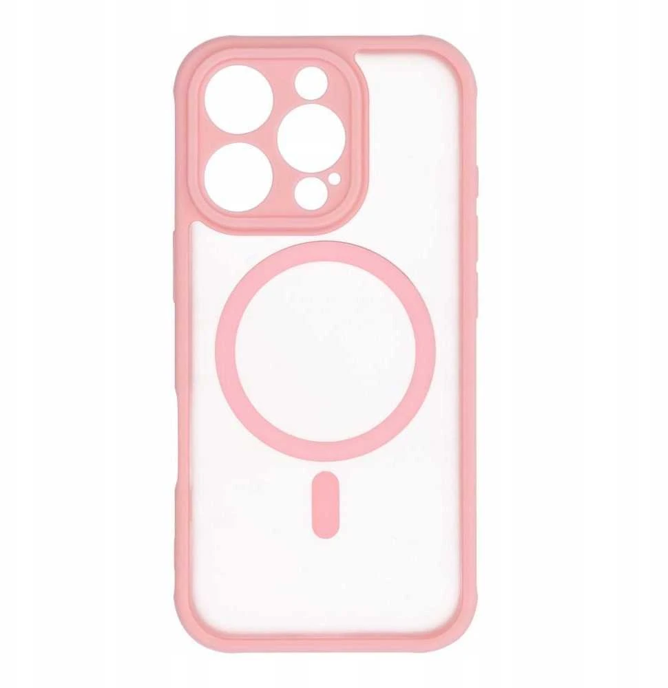 OEM dėklas, skirtas „iPhone 16 PRO“ visiškai matiniam „Mag“ dangteliui, suderinamas su „MagSafe“, šviesiai rožinis