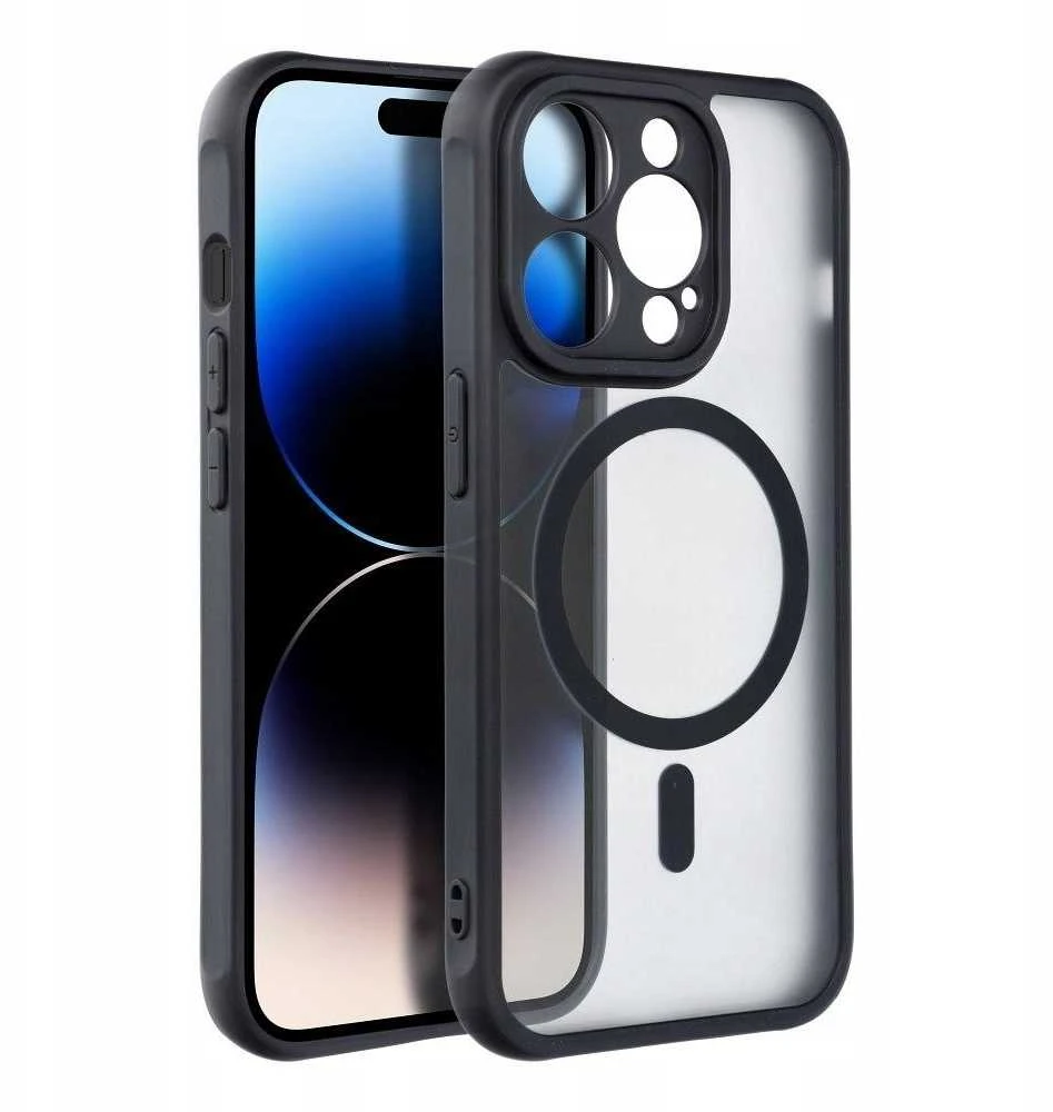 Oem FULL MATTE MAG COVER dėklas suderinamas su MagSafe skirtas Samsung Galaxy A16 juodos spalvos