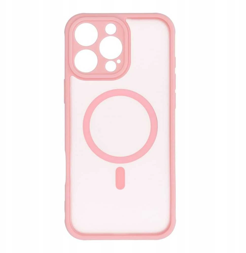 OEM dėklas, skirtas „iPhone 16 PRO MAX“ visiškai matiniam „Mag“ dangteliui, suderinamas su „MagSafe“, šviesiai rožinis