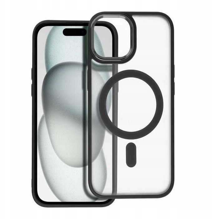 Oem FULL MATTE MAG COVER dėklas suderinamas su MagSafe skirtas Samsung Galaxy S25 Ultra juodos spalvos