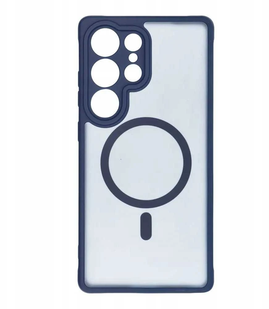 Oem FULL MATTE MAG COVER dėklas suderinamas su MagSafe skirtas Samsung Galaxy S25 Plus mėlynos spalvos