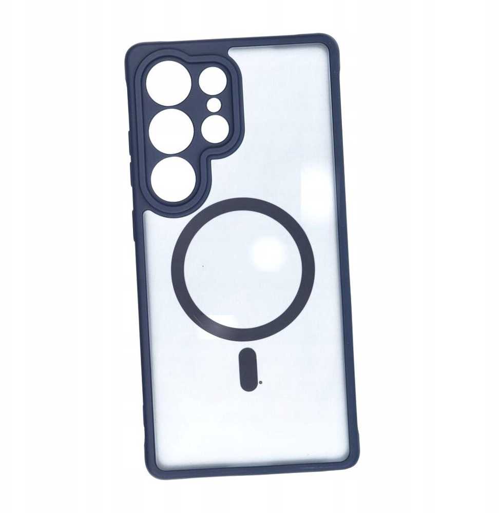 Oem FULL MATTE MAG COVER dėklas suderinamas su MagSafe skirtas Samsung Galaxy S25 mėlynos spalvos
